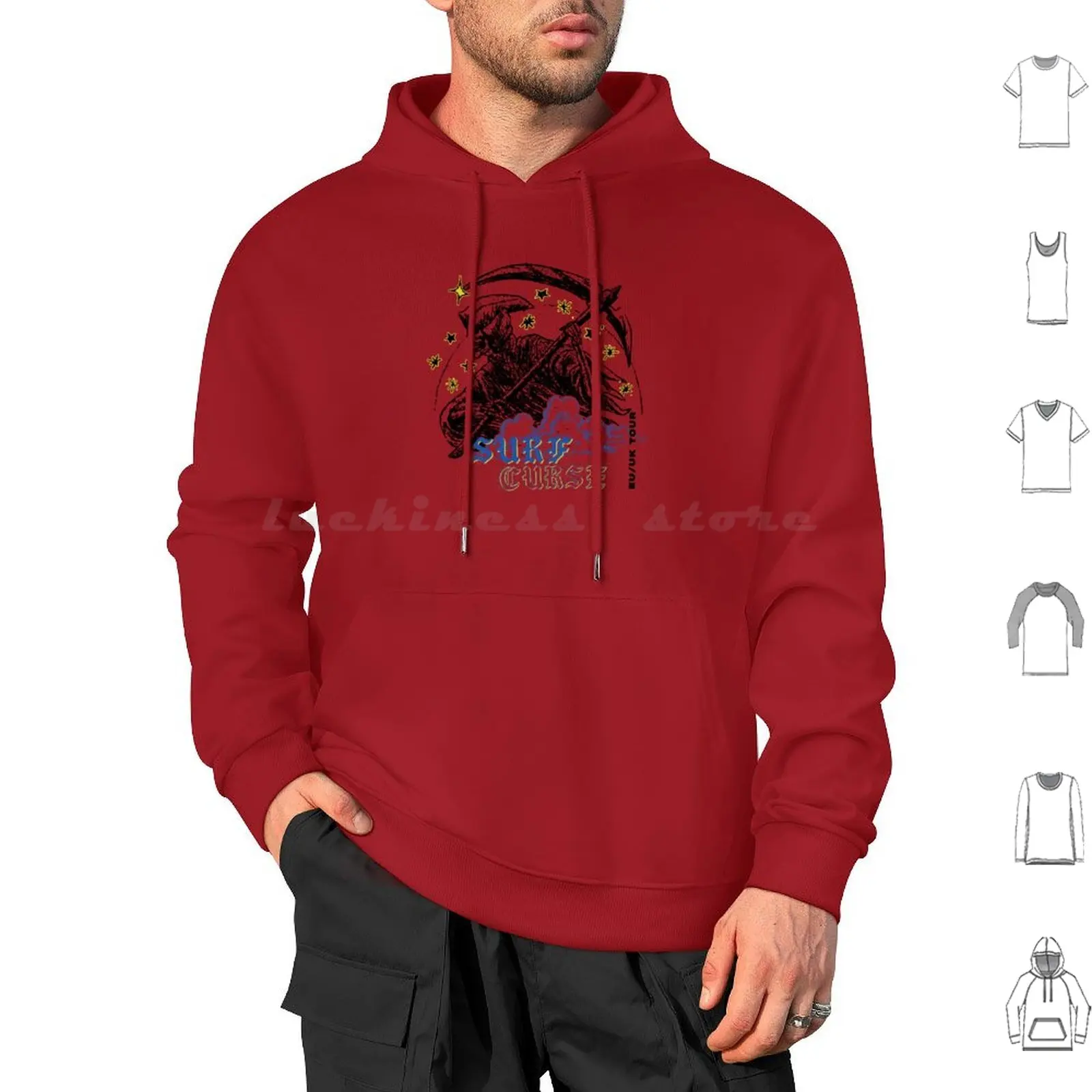 Sc08 Surf Churse Curse Eu / Uk North America Hoodies Long Sleeve Curse Tour 2022 2023 Live Concert Album Cover Logo