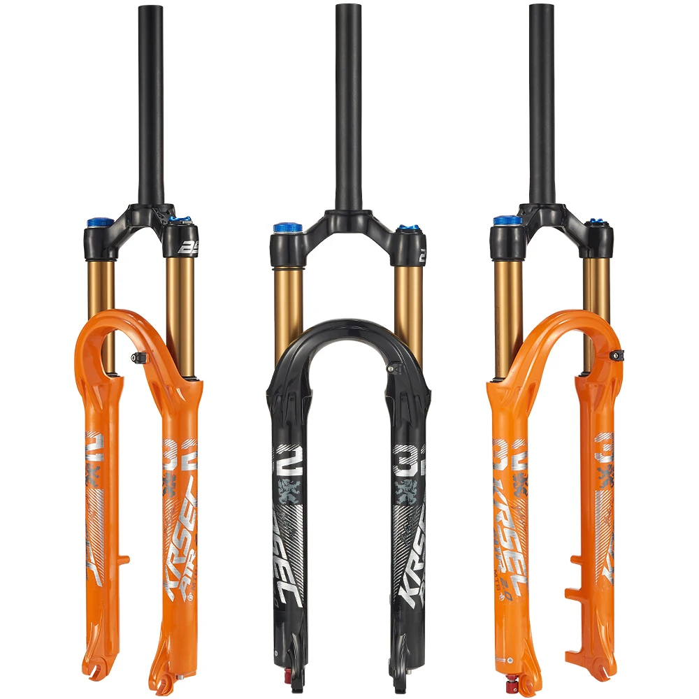 AliExpress NONE KRSEC MTB Bicycle Suspension Forks Magnesium Alloy Air fork 26/27.5/29 Inch Mountain Bike 32 QR9*100mm Fork Bicycle Accessories