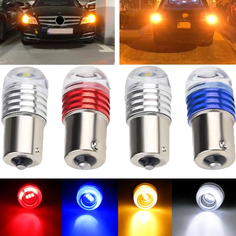 

2PCs Strobe Flashing Motorcycle Car Tail Brake Light High Quality Waterproof LED Projector Lamp Bulb Lights Accessories