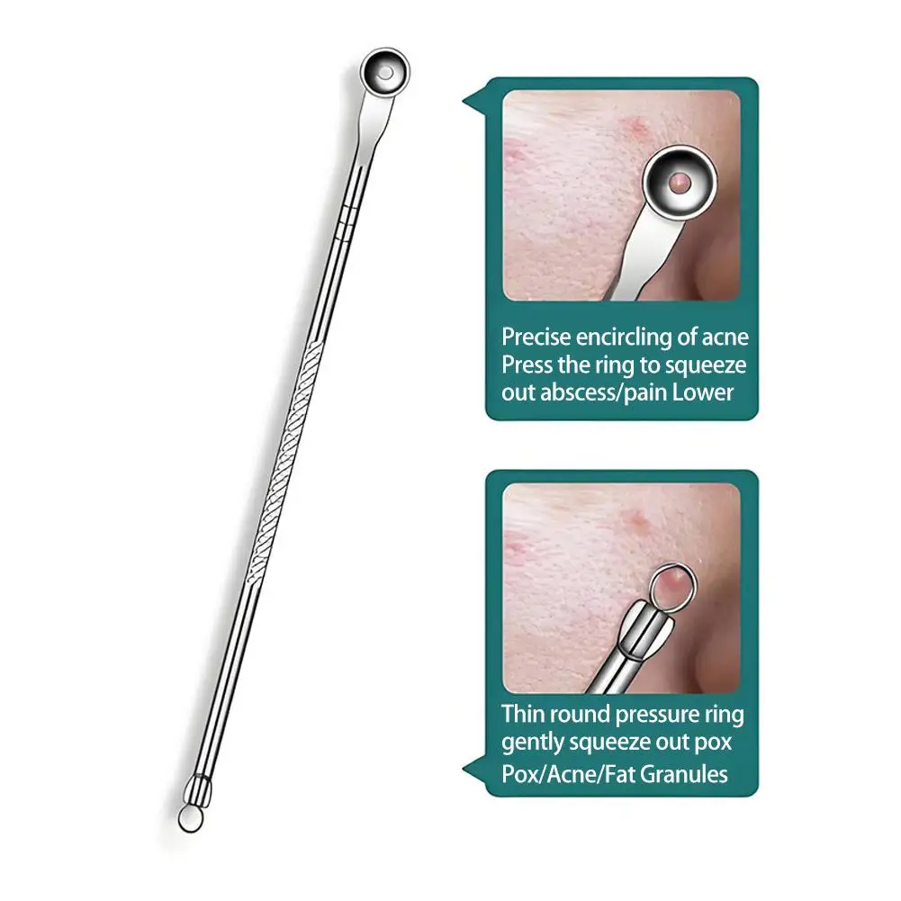 1/3/8pcs Acne Needle Blackhead Clip Tweezers Acne Needle Pimple Remover Pore Cleanser Needle Hook Skin Cleansing Tool