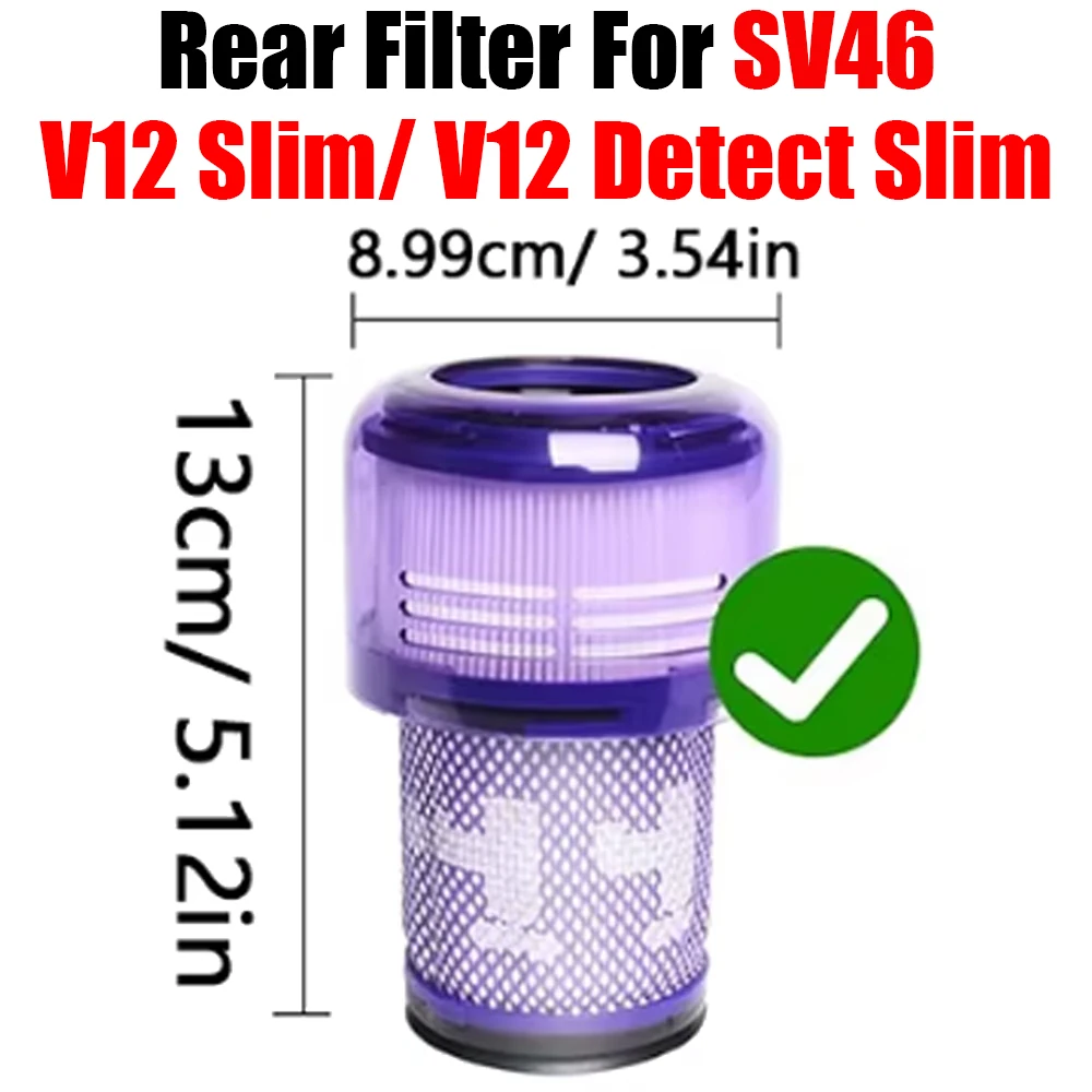 Vervangende borstel en filter voor Dyson V6 V7 V8 V10 V11 V12 V15 DC-serie stofzuigers, voor harde vloeren.