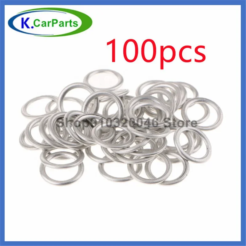 

100PCS New M14 Oil Drain Plug Gaskets Washers For Volkswagen Audi Engine N0138157 Crush Washer 14X20X1.5mm