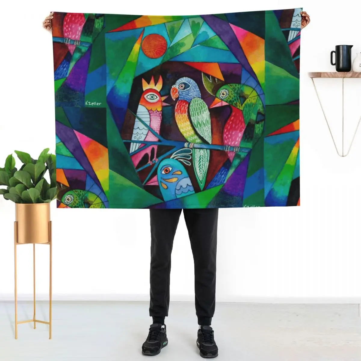 

Feathered Friends Throw Blanket Soft Plush Blanket as Housewarming Gift