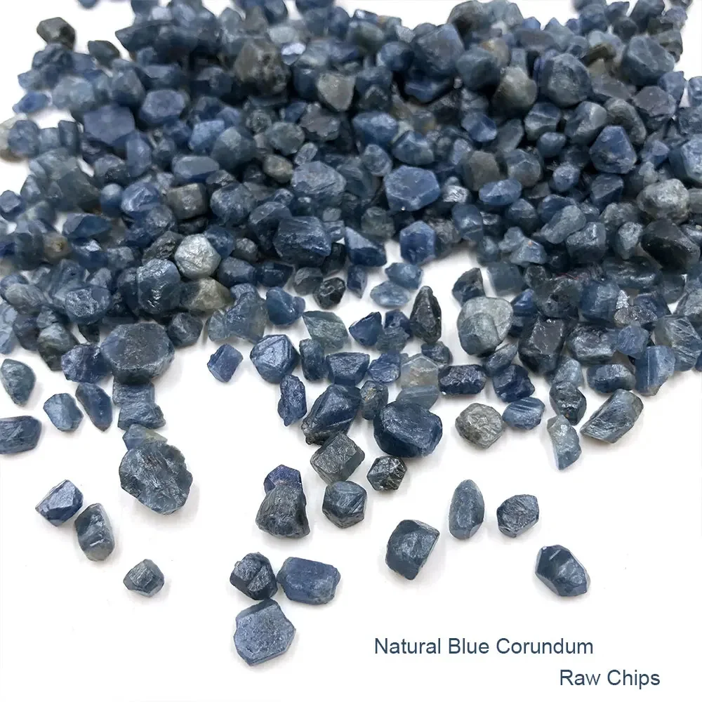 

Pack Small Size Natural Blue Sapphire Corundum Raw Chips Rare Rough Mineral Specimen Crystal Healing Stone Gemstones Decor