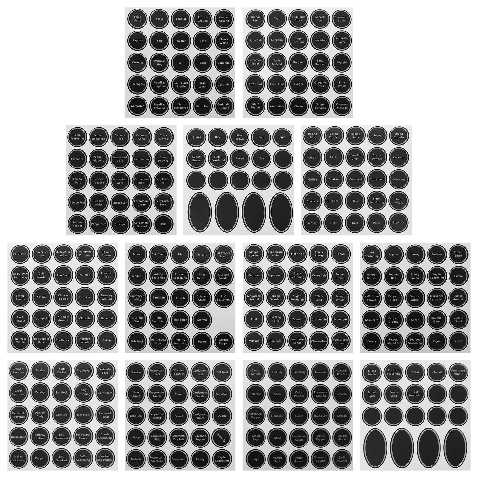 

13 Sheets Kitchen Blackboard Sticker Creative Chalkboard Labels for Pantry Spice Jars Meal Prep and Storage Organization