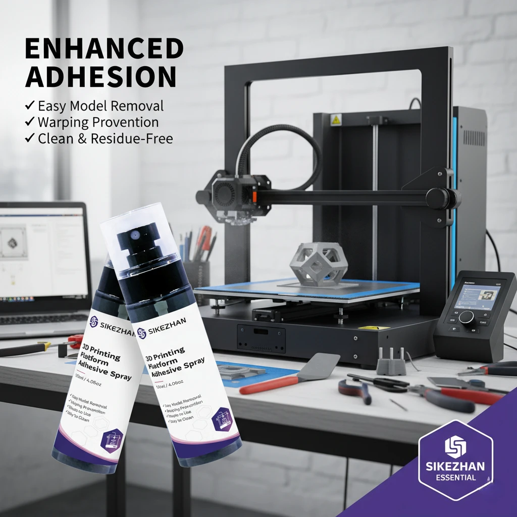 3D Printer Bed Adhesive Spray 120ml, Strong Platform Glue for PLA ABS PETG, Anti-Warping, Easy Model Removal, Fast Dry, Low Odor
