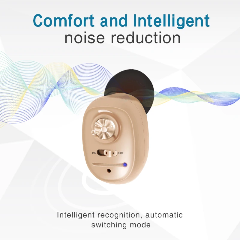 Hearing Aids for Deafness Elderly Rechargeable Hearing Aid Mini Digital Sound Amplifier with Noise Cancelling audifonos