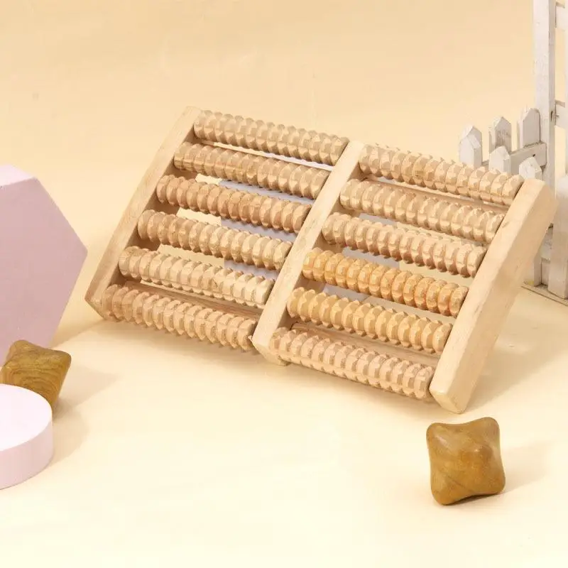 مدلك قدم خشبي ريفليكسولوجي للإجهاد واللياقة البدنية والرعاية الصحية وتدليك القدمين وتخفيف الآلام #5