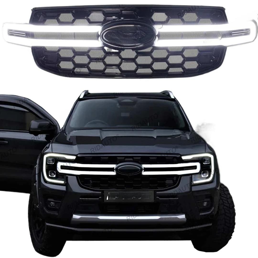 

Update Grille For FORD RANGER LED Aftermarket Grill Retrofit Removal LED Bar Grille Insert Pickup Truck 2024 2023