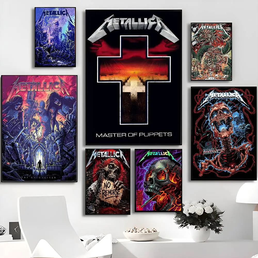 HOT Rock Band Cool M-METALLICAS Classic Movie Posters HD Quality Poster Wall Art Painting Study Nordic Home Decor