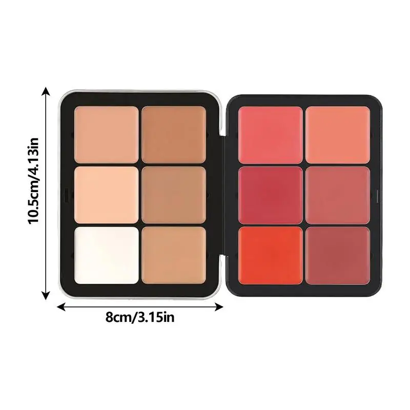 Cream Blushes Palet Gezichtscamouflage Contouren Pallet Corrigerende Contour Crème Waterdichte Make-Up Palet Bloost Voor Vrouwen