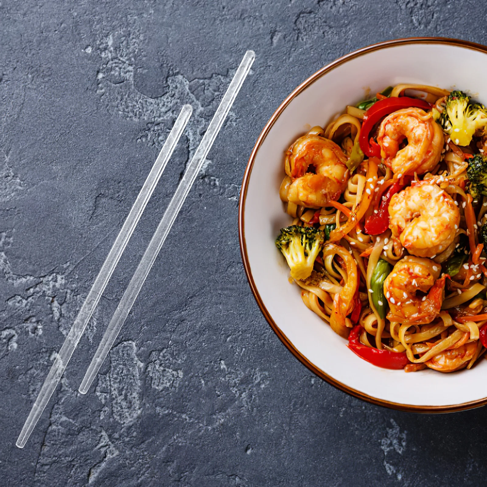 

1Pair Glass Chopsticks Reusable High Hardness Non-Deformable Easy Clean for Restaurant Home Picnic Multi-Function Dining