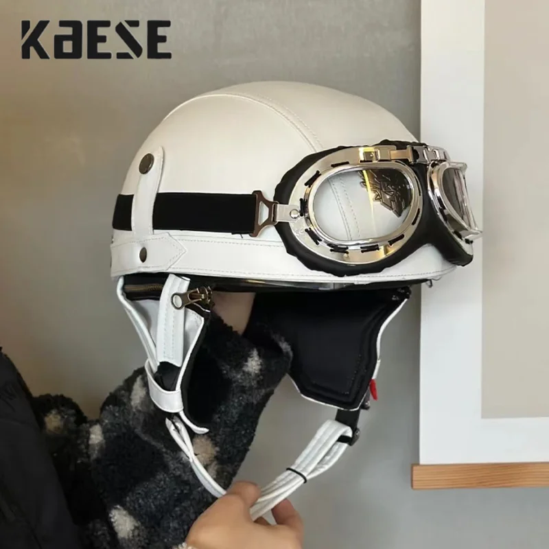 Hot Sale Motorcycle Helmet For Adults And Safety Cap Vintage Retro Capacete Motoqueiro Masculino Half Open Face Helmet