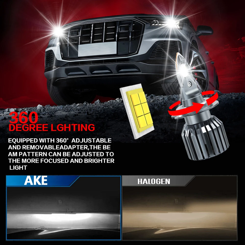 H7 سيارة مصابيح كهربائية Canbus H4 LED المصباح 1400000LM 280W H1 H11 9005 HB3 9006 HB4 9012 مصابيح السيارات 6000K 3570 CSP رقاقة 12V