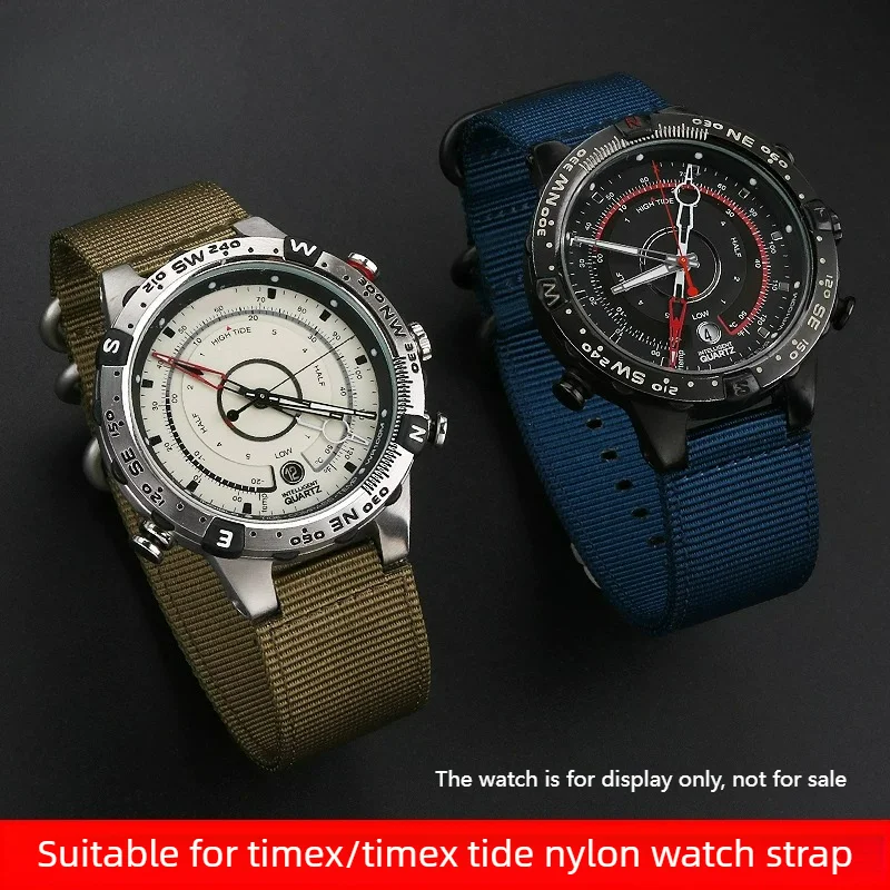 For Timex Watch with Tidal Compass Strap T2N721 T2N720 Nylon Strap