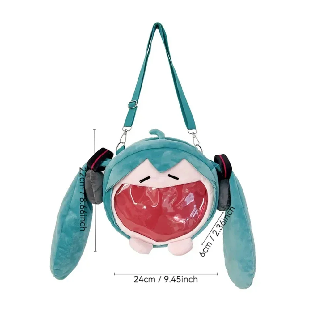 هاتسون ميكو حقيبة الظهر أنيمي الشكل مخزن للمكياج حقيبة Kawaii Itabag شفافة حقيبة السفر ألعاب الطلاب هدايا عيد الميلاد
