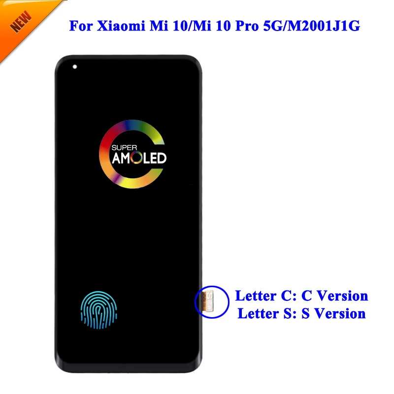 

AMOLED LCD Display Original For Xiaomi Mi 10 LCD For Xiaomi Mi 10 Pro 5G LCD Display LCD Screen Touch Digitizer Assembly Replace