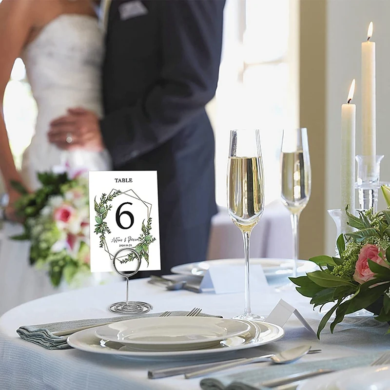 Table Number Holders 20Pcs - 2 Inch Mini Place Card Holder Short Table Number Stands For Wedding Party