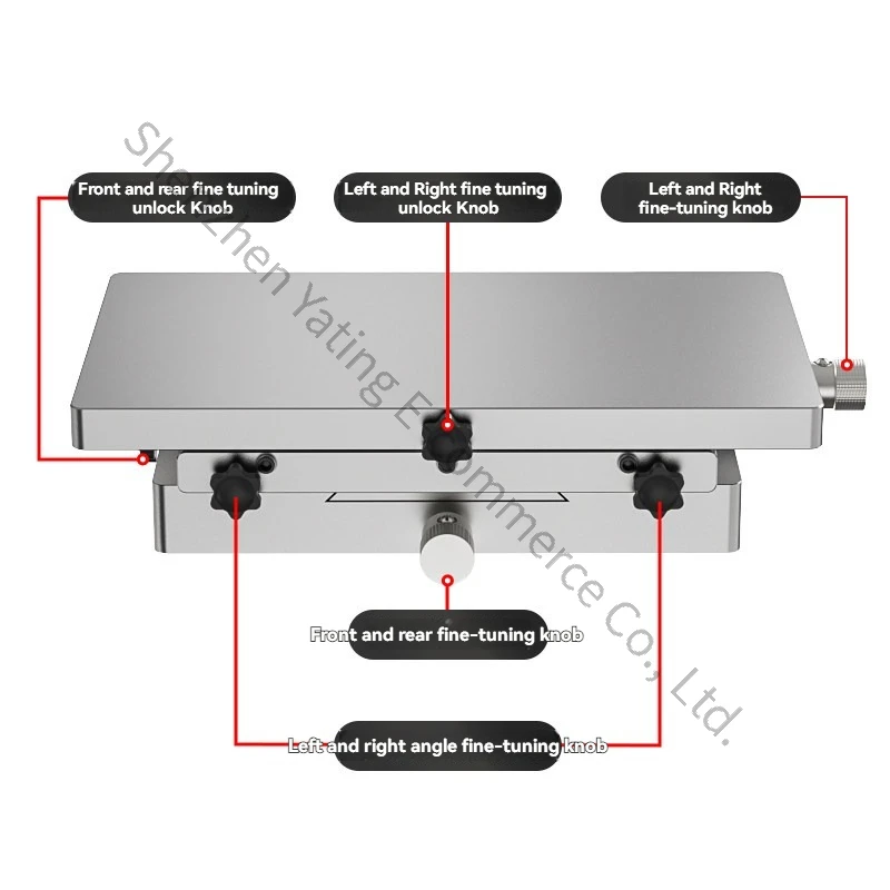 Fine-tuning Table Diagonal Adjustable XY Axis 3D Adjustable Table Hot Stamping Machine Screen Printing Marking Machine Platform