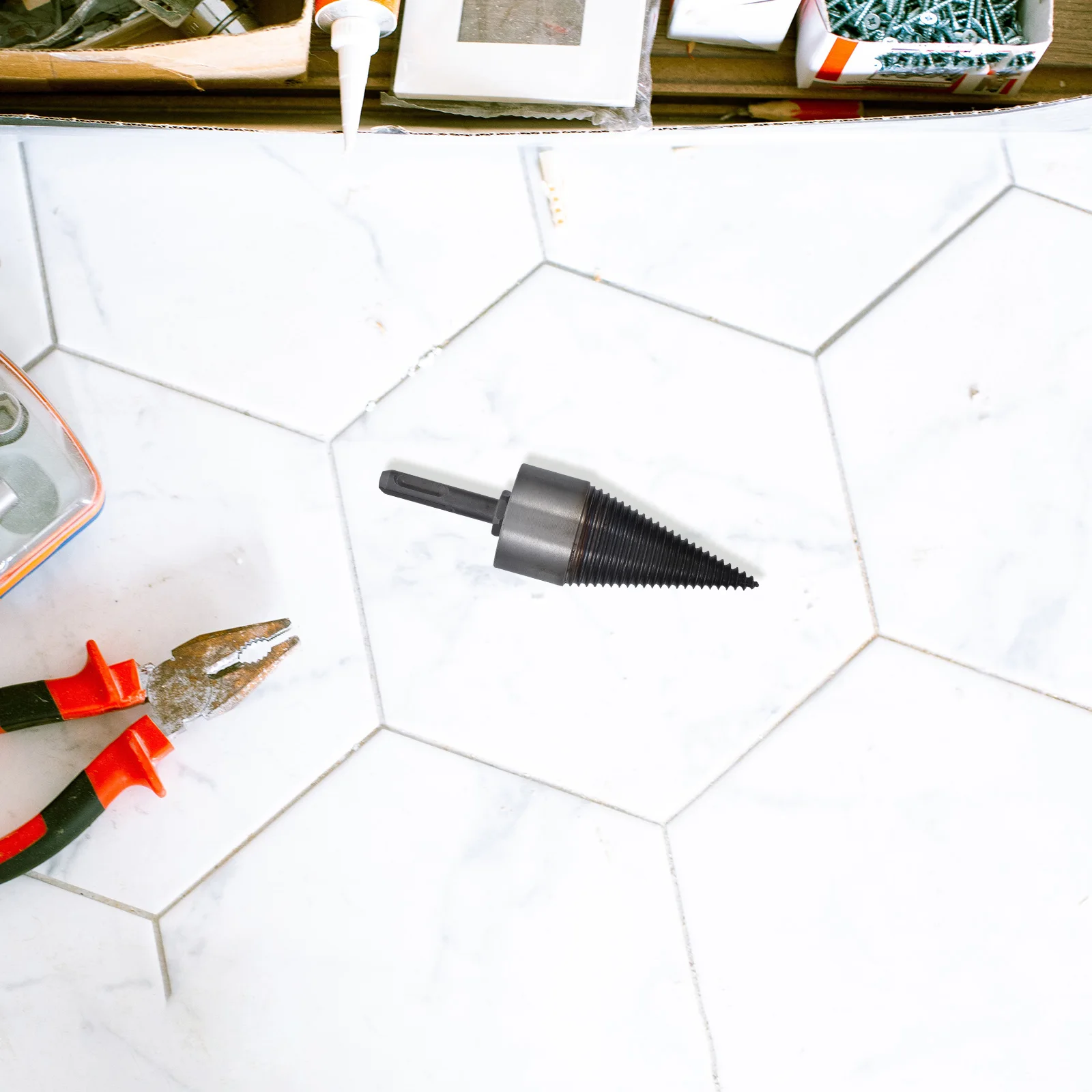 

Firewood Wood Splitter 42mm Drill Bit for Electric Drill Efficient Splitting Multi Functional Design Safe Easy Operation Log