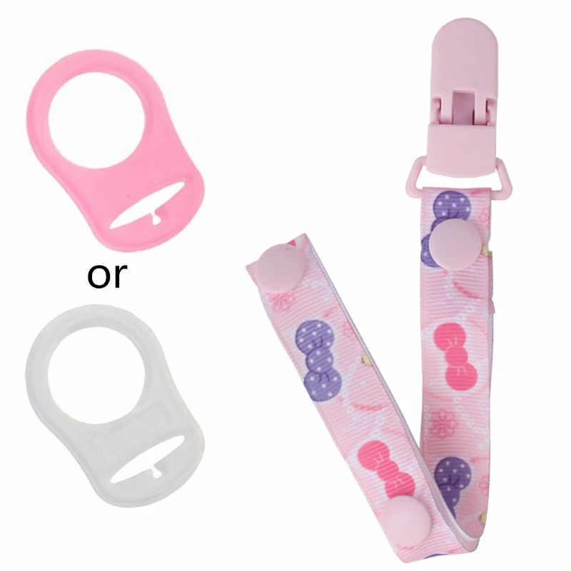 F62D Flexible Baby Pacifiers Clips Teethers for Shower Gift 6 for Pacifier Shower Teething Strap Binky Holder