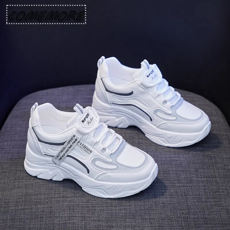 White Sneakers for Women Platform Tennis Female Inner Height Running Sports Shoes Woman Casual Luxury Designer Vulcanized Shoes