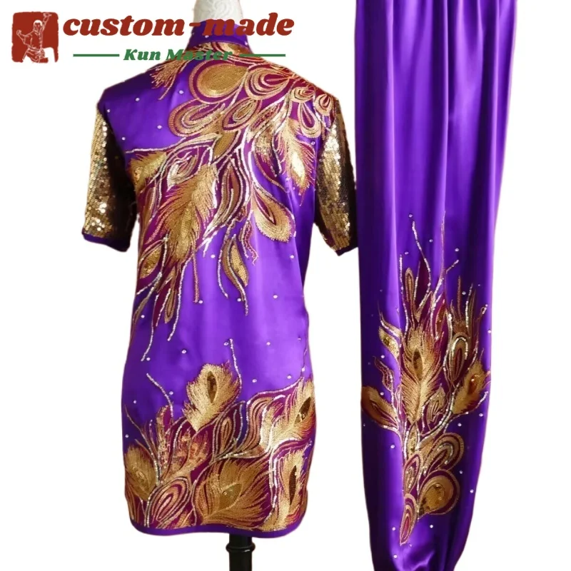 

Униформа для боевых искусств на заказ, костюм кунг-фу с вышивкой дракона, длинный кулак южного кулака, усиленный для соревнований по форм кунг-фу