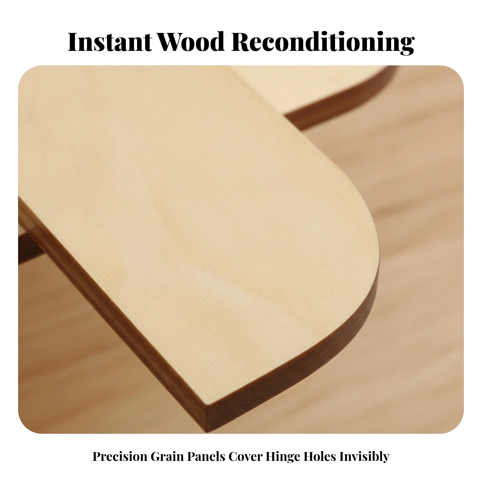 8 Pieces Door Jamb Repair Panels Thin Wood Finish Cover Plates Hinge Blank Flat for DIYers, Cabinets