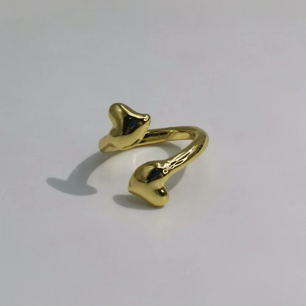 Popular and Best-selling Summer 2025, Niche Design, Irregular Heart-shaped Ring, Women's Jewelry Gift Packaging