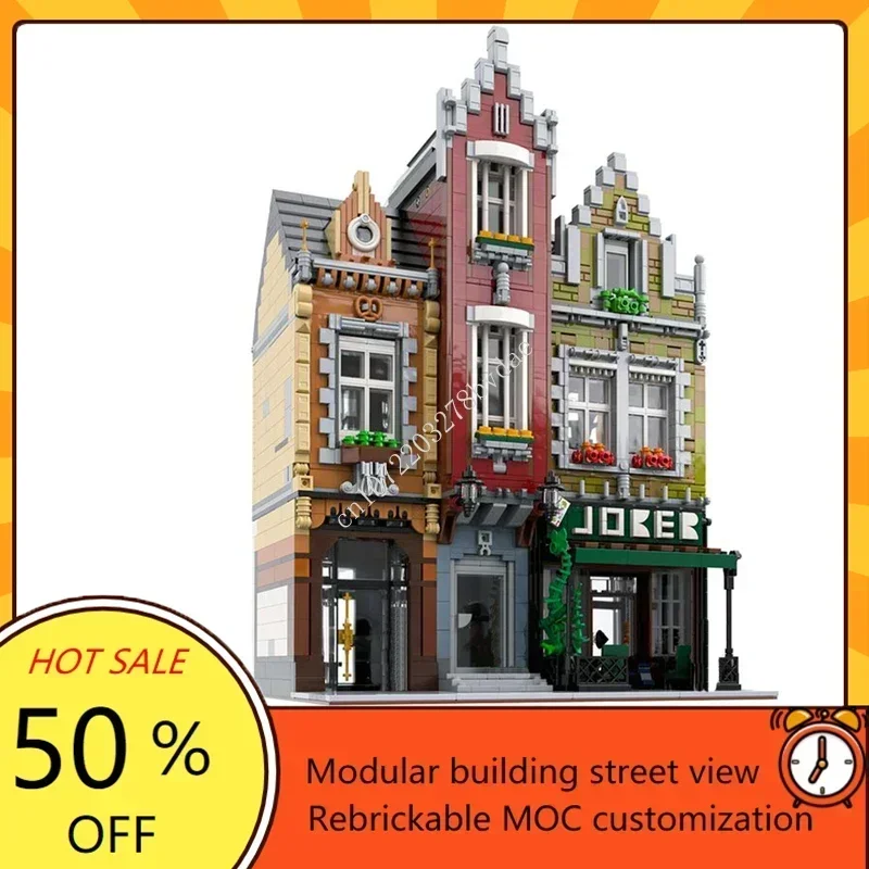 3450 Stuks De Joker Pub Modulaire Moc Creatieve Straatbeeld Model Bouwstenen Architectuur Diy Educatie Assemblage Model Speelgoed Geschenken