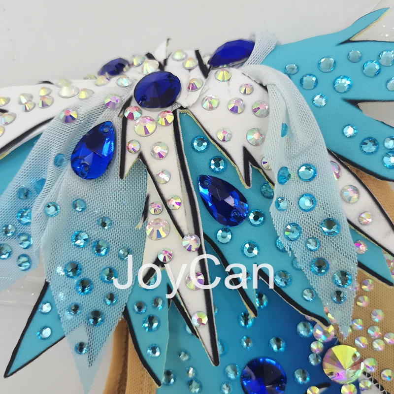 Joycan Rhthmic Gymnastik Trikots Mädchen Frauen blau Spandex elegante Tanz kleidung für die Konkurrenz