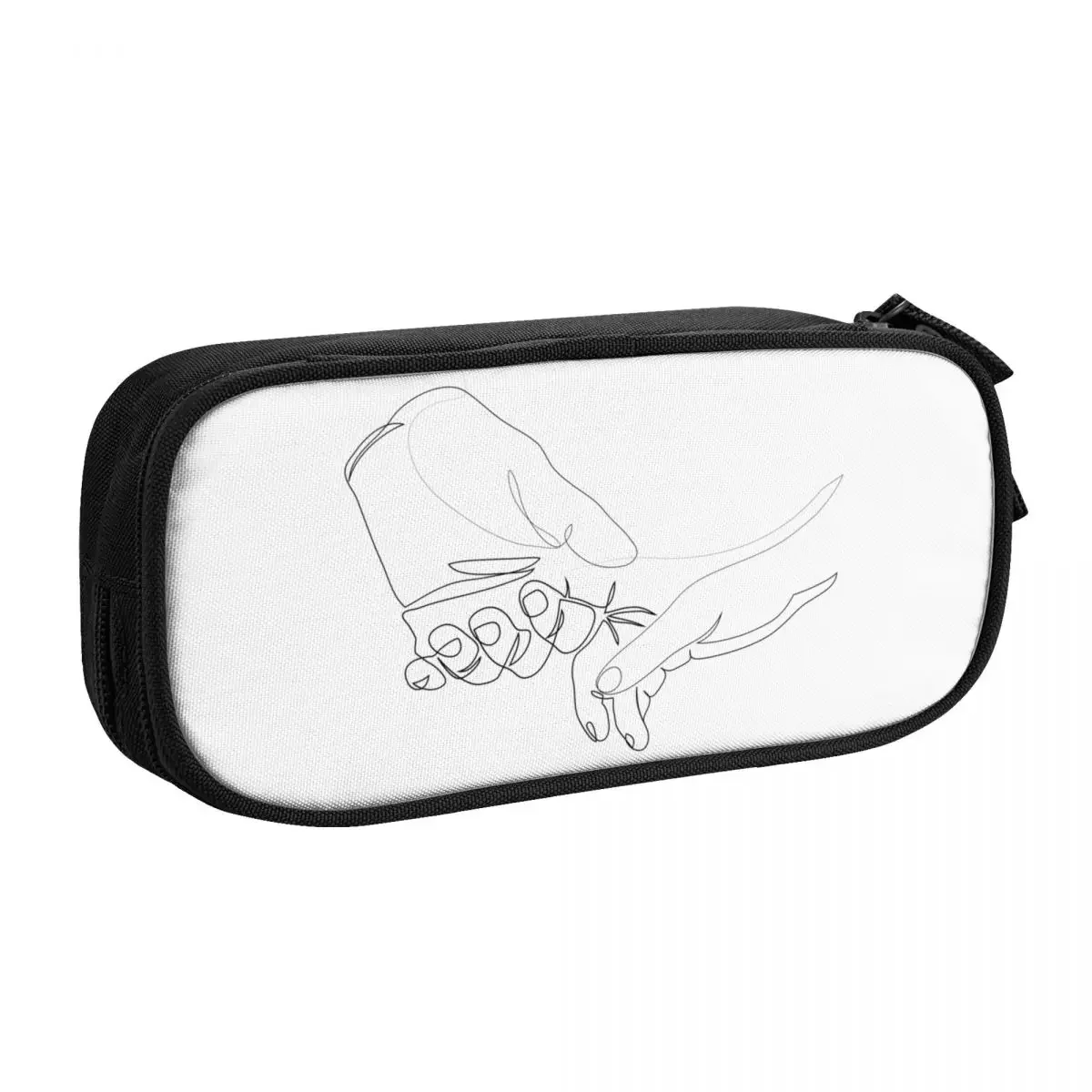 Custom Kawaii Take My Hand Minimal Line Art Pencil Case for Boy Large Capacity Minimalist Abstract Pencil Pouch School Supplies