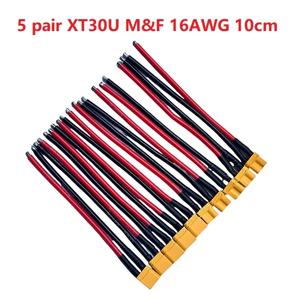XT30U XT30 Stecker und Buchse mit 100 mm 16 AWG Drahtkabel für QuadcopterRC Starrflügel-Lipo-Akku FPV-Drohnenladegerät