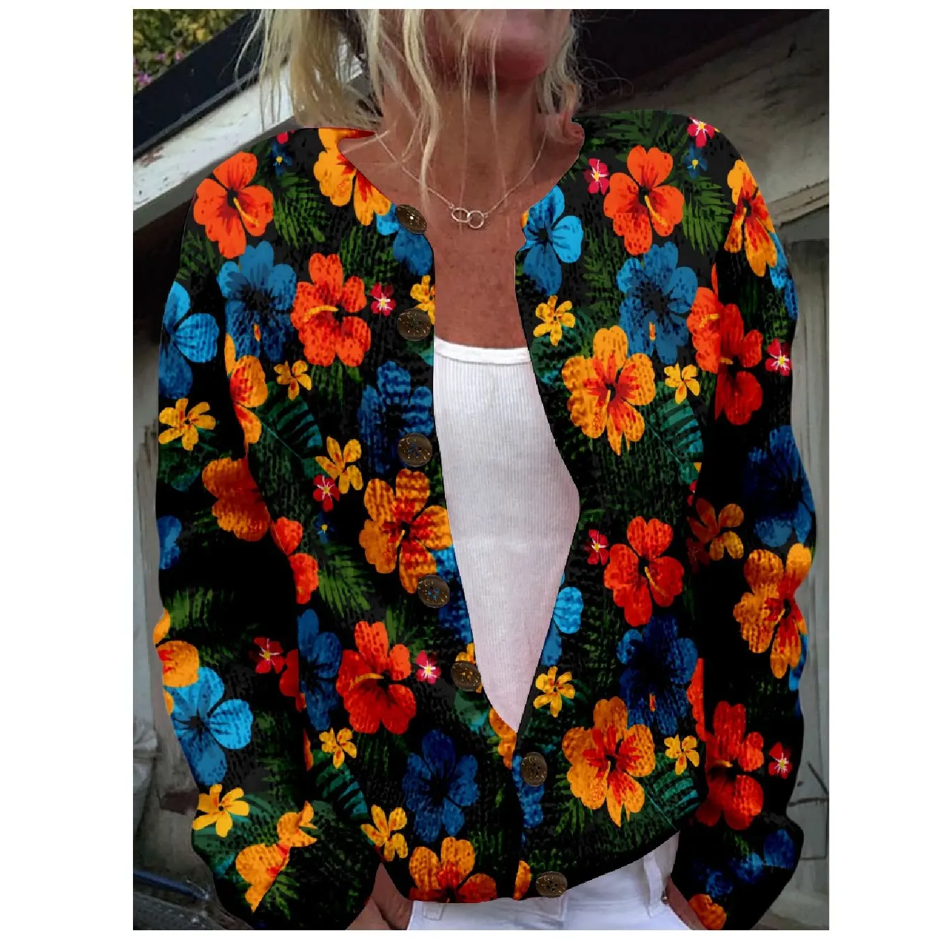 

Autumn Winter Knitted floral Cardigan Vintage Fashion Casual Sweater Streetwear Women Sweaters Knit Top Cozy Jumpers Fashion