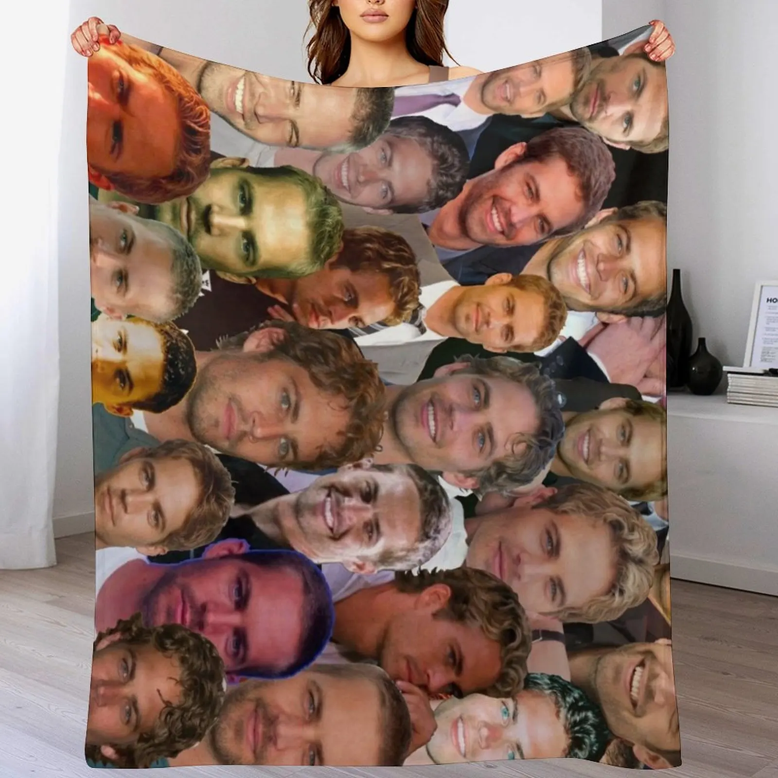 Paul Walker Photo Collage Throw Blanket Versatile Cozy Throw Blanket for All Occasions