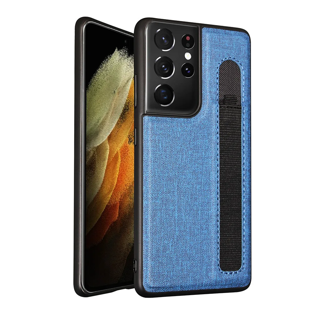 Samsung Galaxy S21 için Stylus s-kalem yuvası ile telefon kılıfı Ultra 5G G9980 s21u tuval koruyucu kapak ile cep tutucu soket