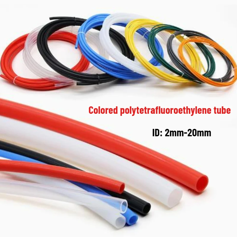 1-10Meters 3D Printer Parts PTFE Tube High Temperature Pressure Resistant Colored Polytetrafluoro Ethylene Tubing ID 2mm-20mm