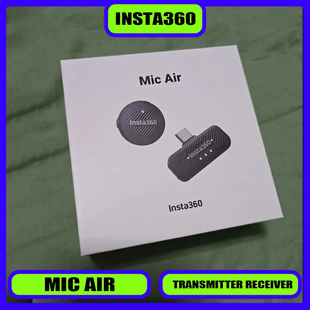 

Insta360 Mic Air Compatible Transmitter for X5 Action Camera Lightweight Mini Noise-Canceling Receiver Gifts