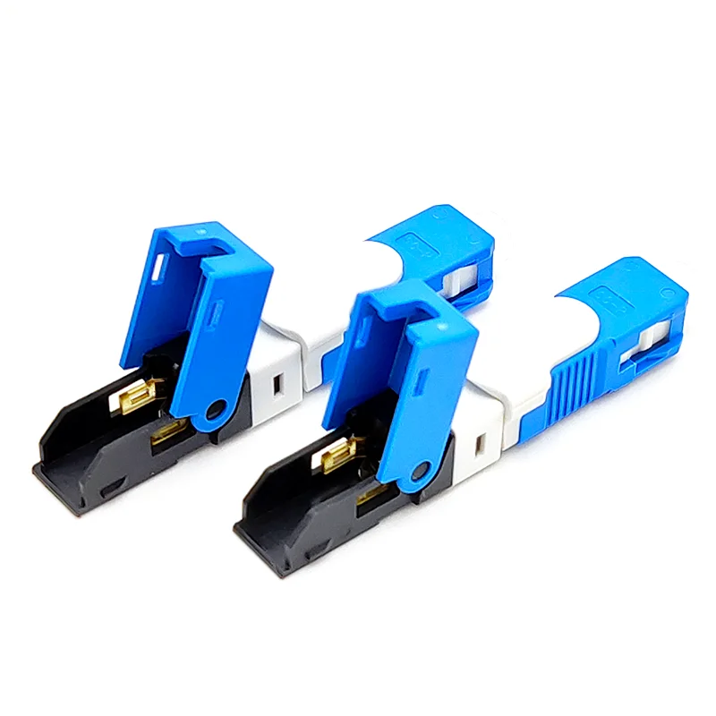 Free Shipping 50,100,200PCS/LOT FTTH ESC250D SC/UPC Single-Mode Fiber Optic Quick-Connector SM Fast Connector