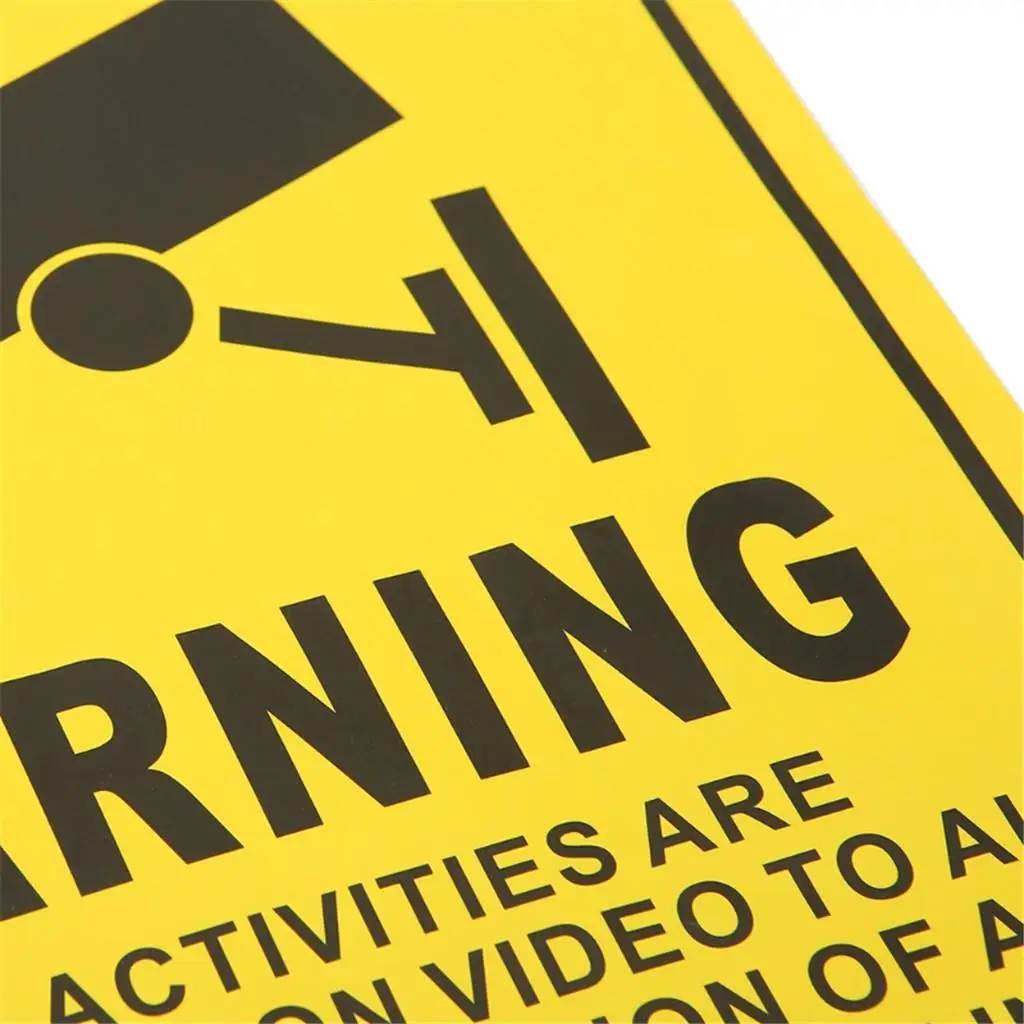 10 Pcs Security Warning Sign Decals Stickers for hours Monitor