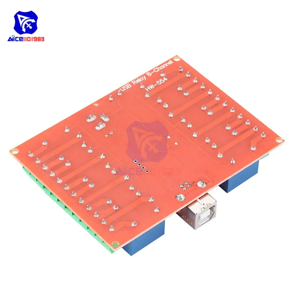 diymore 8 Channel Relay Board Type-B USB Programmable ULN2803 Relay Driver Chip for Arduino Smart Home DC 12V