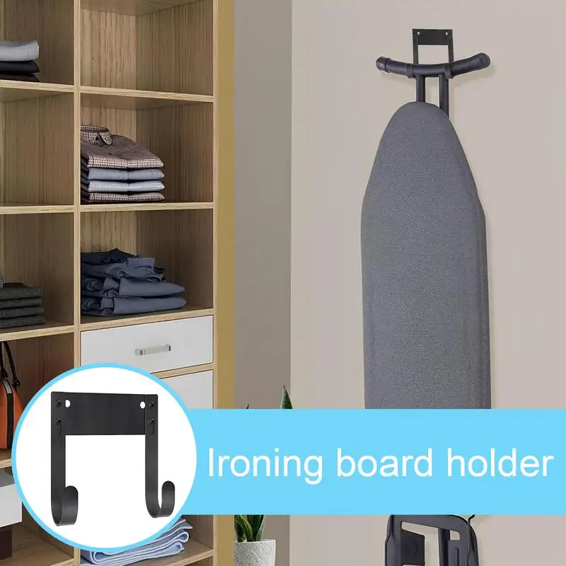 Wall Mount Iron Holder Adjustable Ironing Board Holder Rack Farmhouse Decor Metal Stand Mounting Hardware For T&Y Ironing Boards