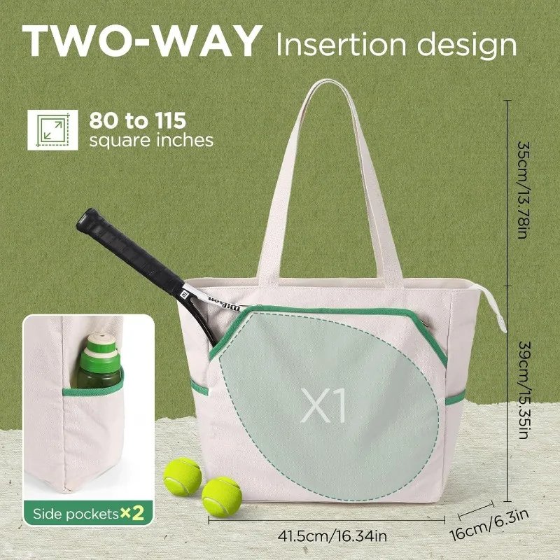 Large‑capacity Tennis Tote Bag Portable Sports Hand‑held Carry‑pack Racket‑storage Backpack Compatible  for  Badminton