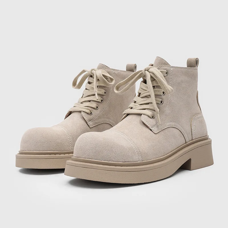 Now Autumn Winter Vintage British Men Casual Casual Leather Shoes Business Work Desert Boots Ankle Fashion Tooling Boots