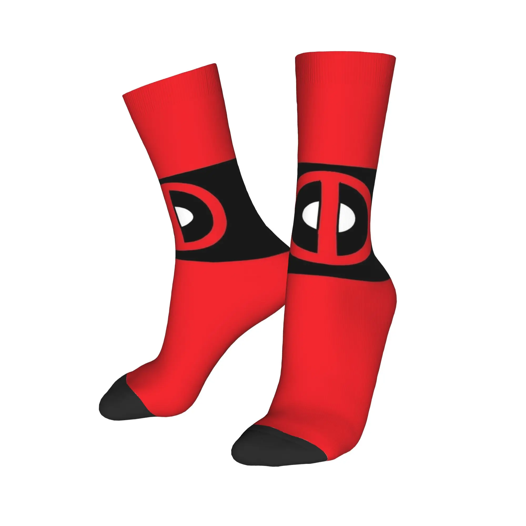 

New Men's Socks Harajuku Women Lady Deadpool Funny Sock Polyester High Quality Women Sock Spring Summer Autumn Winter