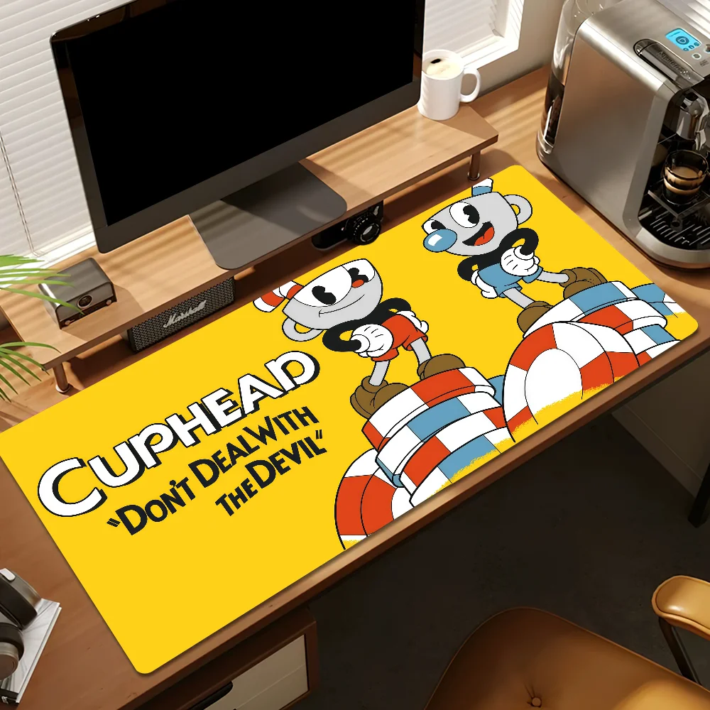 لوحة ماوس مضادة للفرش Nin Home Game C-Cuphead مخصص مريح مكتب تبادل لاطلاق النار المطاط كبير حصيرة مكتبية لوحة المفاتيح الكمبيوتر عدم الانزلاق