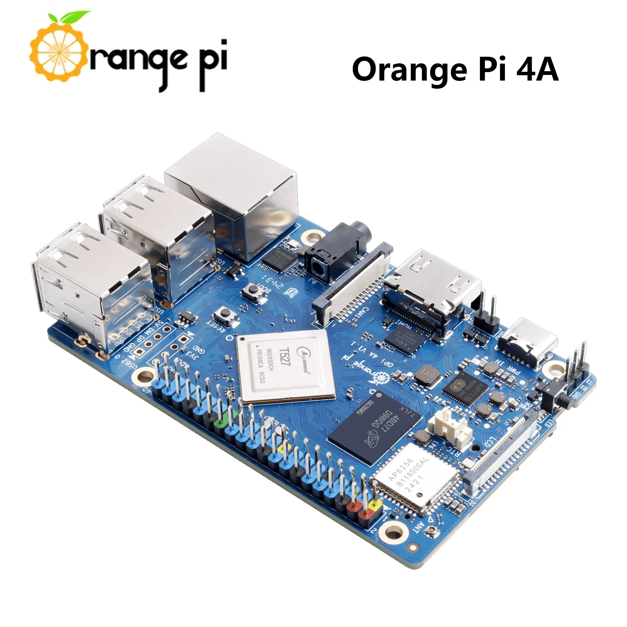 Orange Pi 4A Allwinner T527 RISC-V carte processeur Octa-core 2 Go/4 Go LPDDR4/4X 2TOPS NPU