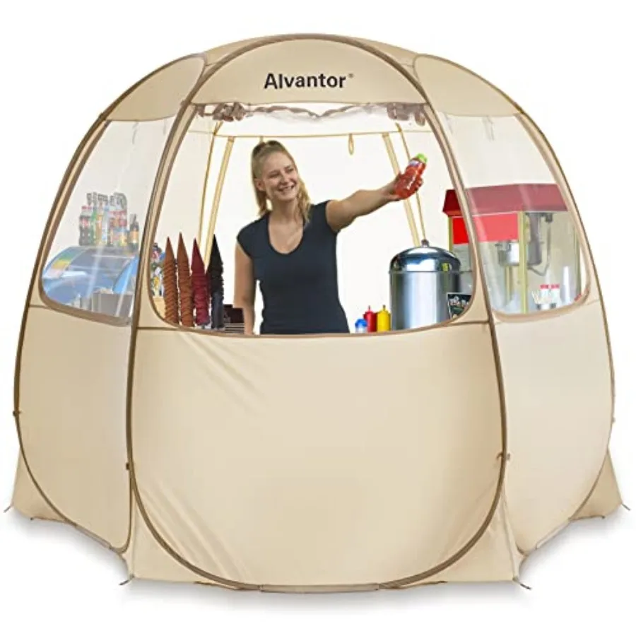 

Alvantor Pop Up Canopy Tent for Commercial Use at Outdoor Events and Vendor Booths - Durable Beige Pop Up Canopy Tent Ideal for