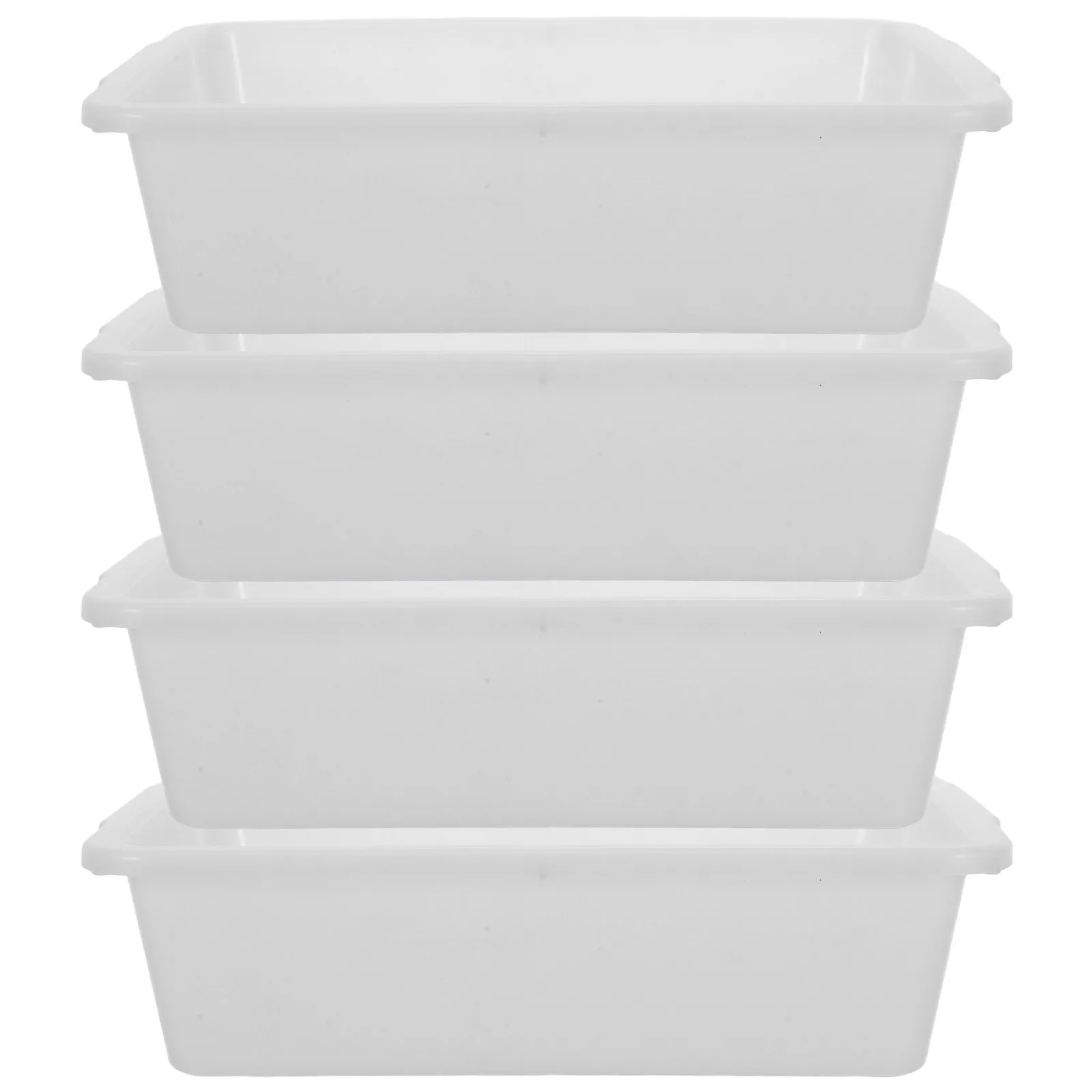 4Pcs Rectangular Lab Tray Chemical Resistant Polypropylene Sample Tray for Science Experiments Spill Prevention Lab Organizer