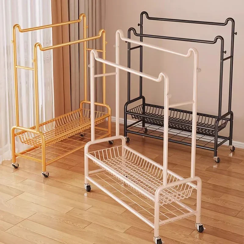 Hall Rack Cloth Boutique Clothing Foot Cloakroom Large Couple Wardrobe Clothes Drawer Gold Shelf Bag Hanger Stand Coat Floor Hat